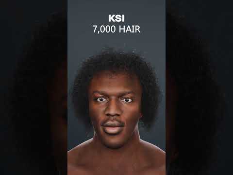 SCREAM KSI 😱 with curly hair #ksi #shorts #hair #hairsimulation #haircut #blender #hairstyle