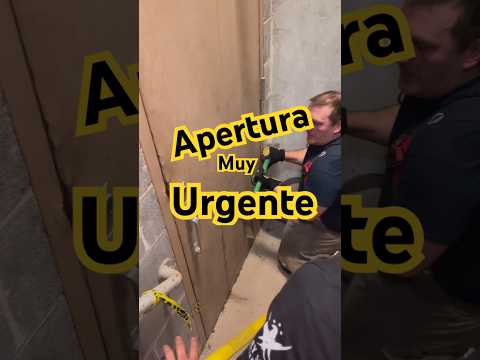 Apertura de puerta cortafuegos con varilla.