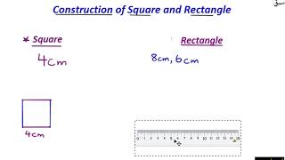 Use ruler and protractor to construct square
