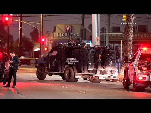 LAPD Searches For Suspects That Possibly Shot at Officers