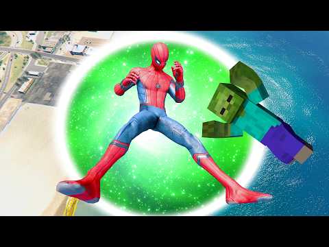 GTA 5 Random Portals #75 (Spiderman Escape From Zombie Apocalypse)