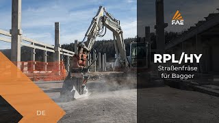 Video Straßenfräse für 8-Tonnen-Bagger FAE RPL/HY