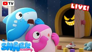 🔴 LIVE | 🎃 Halloween Under the Sea with Baby Shark! 👻 Songs & Adventures | Shark Academy