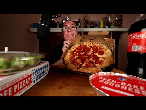 ASMR Domino's Parmesan Stuffed Crust Pizza Mukbang
