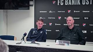 Tisková konference po porážce v úvodním barážovém utkání s Baníkem Ostrava (3:0)