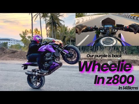 Purple is back 💜 | Z800 First wheelie 🔥 | Top speed check ✅💜