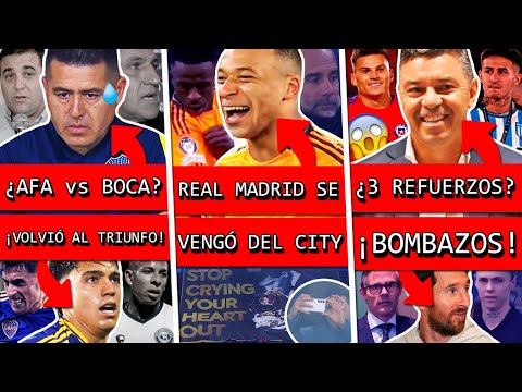 AFA amenazó a BOCA ¿Qué hizo VILLA?+ REAL MADRID se vengó de CITY por VINICIUS+ RIVER ficha 3 CRACKS