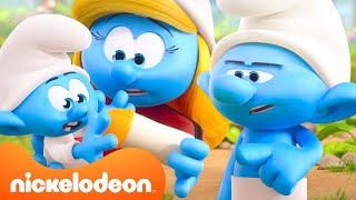 Who is Going to Babysit Baby Smurf?? 👶 💙 Smurfs Full Scene | @Nicktoons