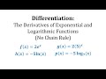 Derivatives of Exponential and Logarithmic Functions