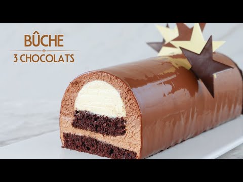 ❅ La BUCHE 3 CHOCOLATS ❅ La Meilleure Bûche au Chocolat SANS GLUTEN pour Noël