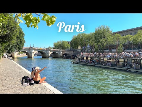 🇫🇷Summer Heat & Paris Charm | Friday Walk by Notre-Dame, Seine & Marais District — Café LV / 2025