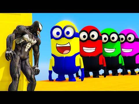 GTA 5 Epic Spider-Man Saves Minions Jumps/Funny moments ep.151