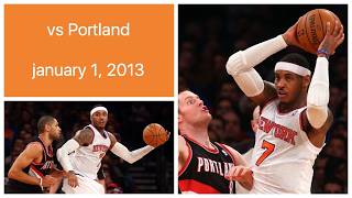 Carmelo Anthony 45 pts vs Portland Trailblazers Highlights (january 1, 2013)