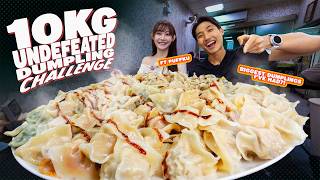 UNDEFEATED 10KG JUMBO DUMPLINGS CHALLENGE Ft.@puff_ku! | Incredible Hand Made Dumplings in Taipei!