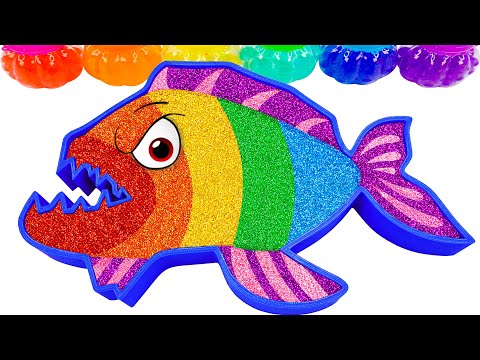 ASMR Video l Mixing All My Slime Smoothie In Rainbow Piranha Fish Bathtub Cutting | By YoYo