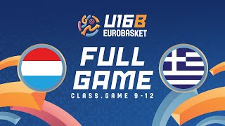 LIVE - Luxembourg v Greece | FIBA U16 Women's EuroBasket 2025 Div B | Classification 9-12