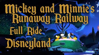 Mickey and Minnie's Runaway Railway Full Ride at Disneyland (First Row with holdover music) 4K HDR