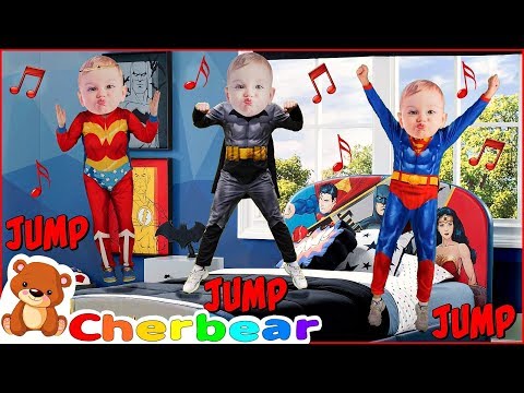"I WANNA JUMP" Kids Songs Sing Along with Superhero Babies FUN Song for Children