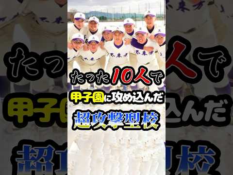たった10人で甲子園に攻め込んだ「超攻撃型高校」に関する雑学　#野球 #高校野球 #甲子園
