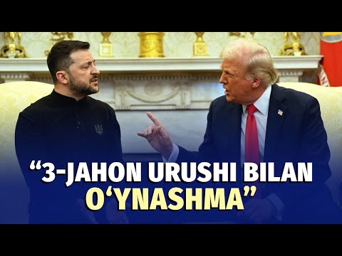 Tramp va Zelenskiy tortishuvi: o‘zbek tilida to‘liq versiya