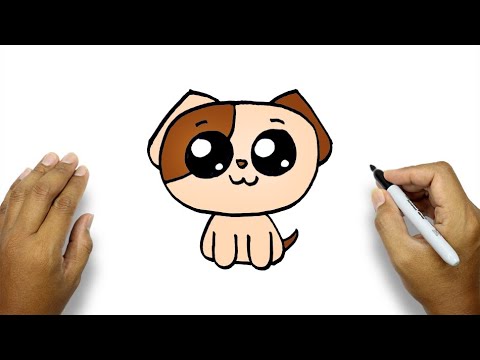 How To Draw A Cute Dog Face | Cute Dog Drawing