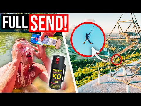 XXL Ropeswing am TETRAEDER! & Volle Dose PFEFFERSPRAY ins OFFENE Auge!