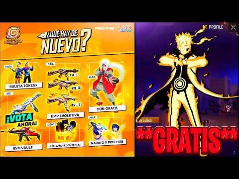 📅LA PRÓXIMA AGENDA SEMANAL FREE FIRE (UMP EVOLUTIVA, SKINS GRATIS, NARUTO X FREE FIRE, ETC.)