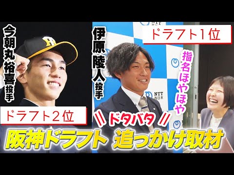 【緊急取材】阪神・ドラ1伊原＆ドラ2今朝丸｜指名直後に局を飛び出して突撃インタビュー！