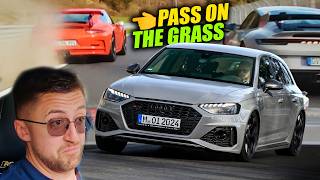 PERFECT Audi RS4 25 Years GLUED to GT3 RS! // Nürburgring