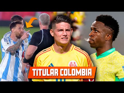 TITULAR SELECCIÓN COLOMBIA l MESSI INSULTA ARBITRO l VINICIUS POLEMICA y SHOW l ELIMINATORIAS