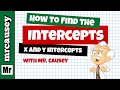 Determining X and Y Intercepts of a Line