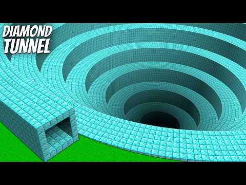 I found a SPIRAL DIAMOND TUNNEL in Minecraft! What's INSIDE the SPIRAL TUNNEL ?