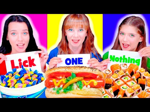 ASMR One Bite VS Lick Or Nothing Eating #mukbang