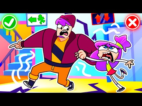 Earthquake Safety Rules🌏⚡😱Funny English for Kids! #animation #kids #funny