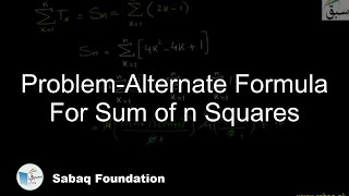 Problem-Alternate Formula For Sum of n Squares