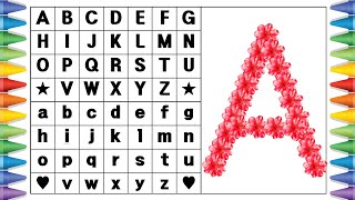 [알파벳 놀이] 유아와 어린이를 위한 ABCD 대문자 A부터 Z까지 쓰기 | Kids Alphabet A to Z | abc song | a for apple | abcd song