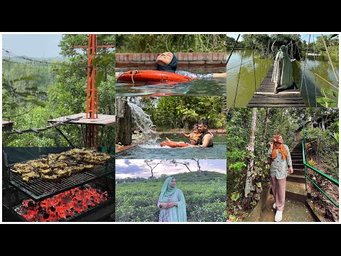 A Family trip to a beautiful adventurous place | Tree top adventure farm, Sylhet 🌳🌴