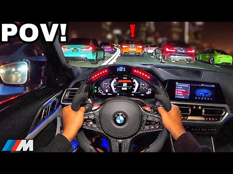 POV: Chasing BMW Drivers In A Straight Piped BMW M4 G82 AT NIGHT [LOUD EXHAUST]