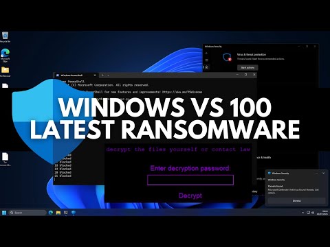 Windows vs 100 latest ransomware