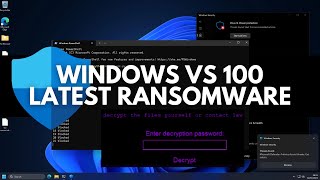 Windows vs 100 latest ransomware