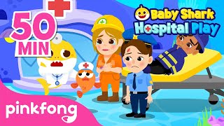 🩹OUCH, The Police Officer is hurt | Hospital Play with Baby Shark | Pinkfong Official