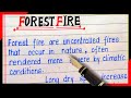 Forest Fire Causes and Management