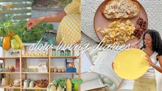 simple, cozy summer days 🧺 gardening, thrifting, trying new recipes