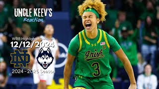 Reaction to Notre Dame Irish vs Uconn Huskies Womens College Baksetball | Uncle Keev Reacts