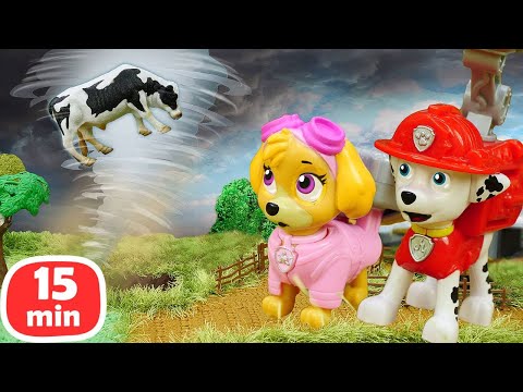 ¡Aventuras de la Patrulla Canina en la granja! Juguetes de los Paw Patrol para niños