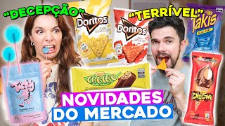 PROVAMOS NOVIDADES do MERCADO | Salgadinho Azul, Sorvete de Caribe, Doritos de mostarda