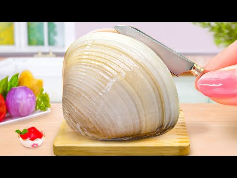 Tiny Seafood Street Food Recipe 🦪 How to Make Mini Clam Tacos | Mini Yummy Cooking