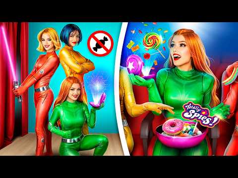 How to Sneak Candies into Movies with Spy Gadgets! Totally Spies VS Vampire Security!