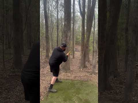 Perfect Disc Golf Forehand through Insanely Tight Wooded Fairway! ๐ฅ๐