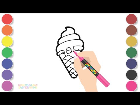 How to Draw an Ice Cream Cone - Step-by-Step Drawing Tutorial